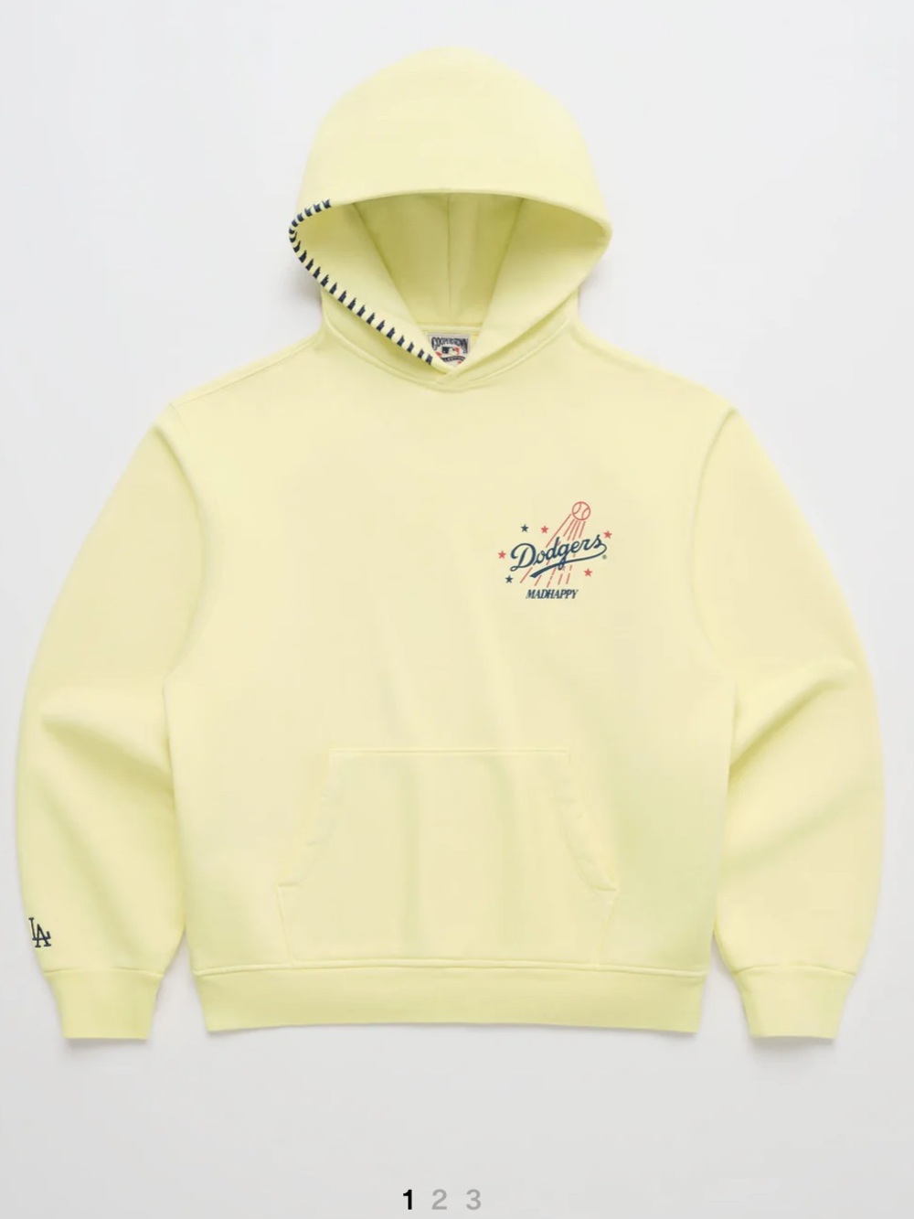 Madhappy Dodgers Yellow Hooded Sweatshirt